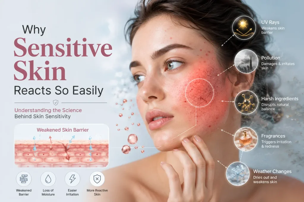why sensitive skin reacts so easily