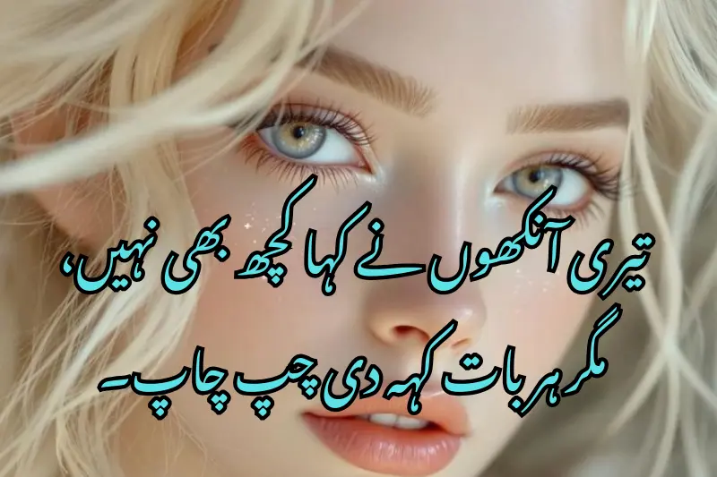 تیری آنکھوں نے کہا کچھ بھی نہیں، مگر ہر بات کہہ دی چپ چاپ۔