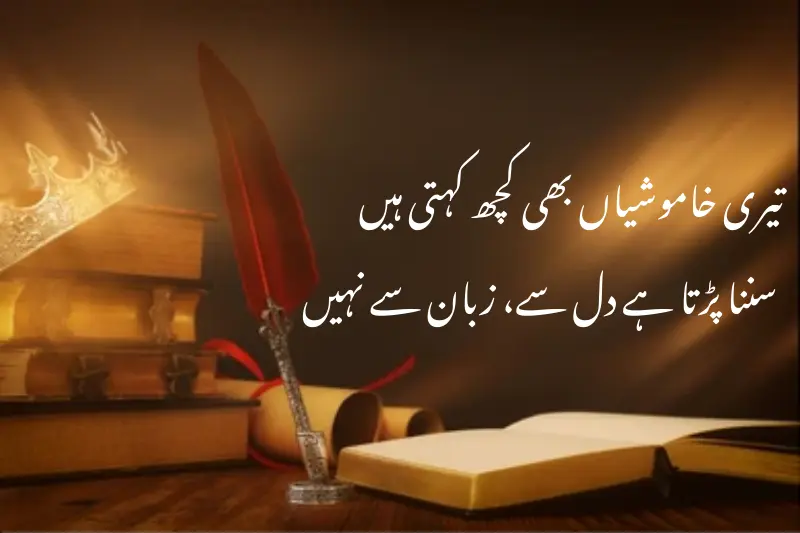 تیری خاموشیاں بھی کچھ کہتی ہیں سننا پڑتا ہے دل سے، زبان سے نہیں