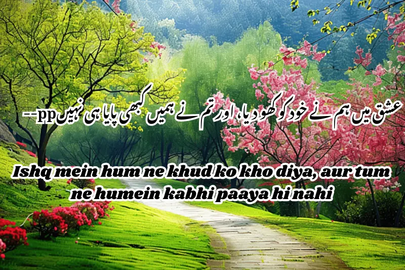 عشق میں ہم نے خود کو کھو دیا، اور تم نے ہمیں کبھی پایا ہی نہیںpp--